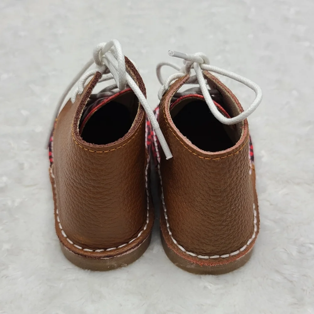 Monkey Feet buffalo check chukka boots size 18-24 months